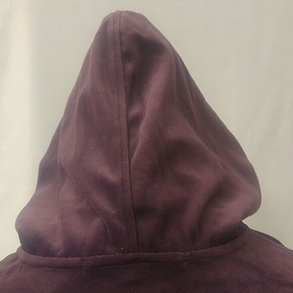GIRL'S GRAPE VELOUR HOODIE TOP W/ DETAIL ON BACK - Picture 5 of 8